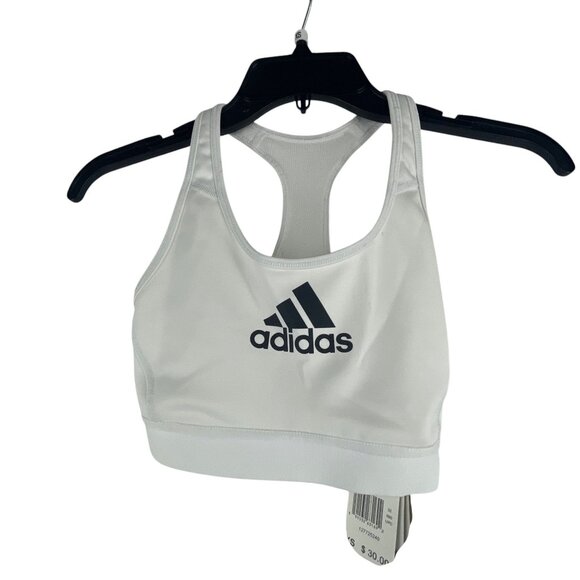 Adidas NWT Women's DRST ASK Training Sports Bra XS White Racerback Training Yoga - Picture 1 of 6